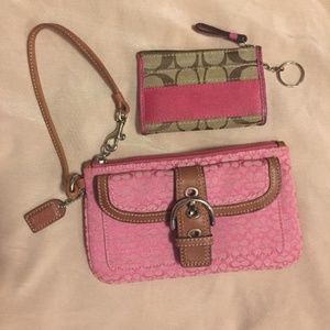 Coach Wristlet  PLUS Coin Purse/Key Ring EUC!!!